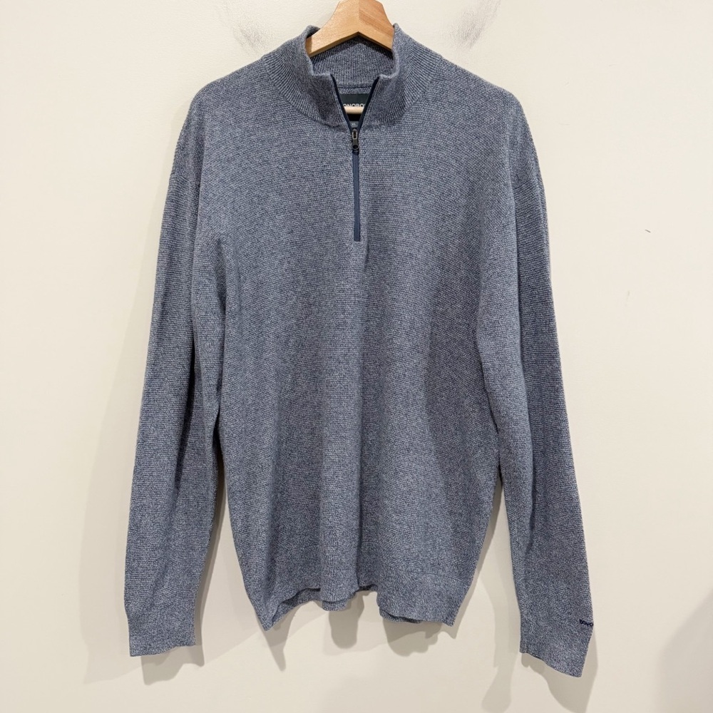BONOBOS Golf Men’s Quarter-Zip Knit Pullover Size XL Business Casual Preppy